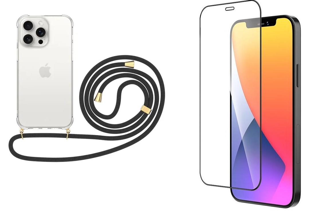 iPhone Necklace Case mit Air Cushion Fallschutz für iPhone X bis iPhone 16 Pro Max – Passend für alle Modelle